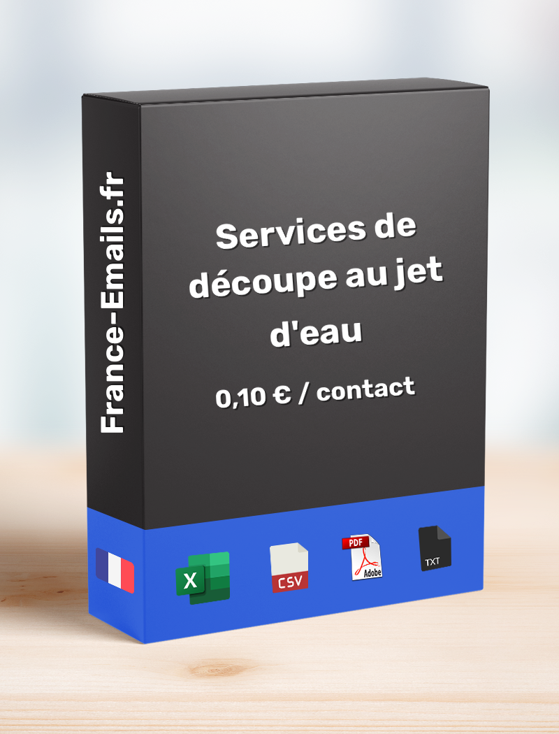Service de découpe au jet d'eau