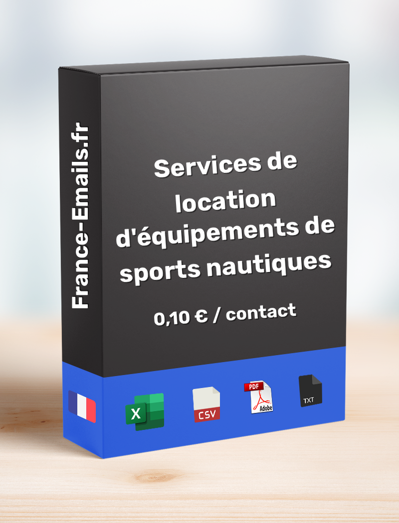 Service de location d'équipements de sports nautiq